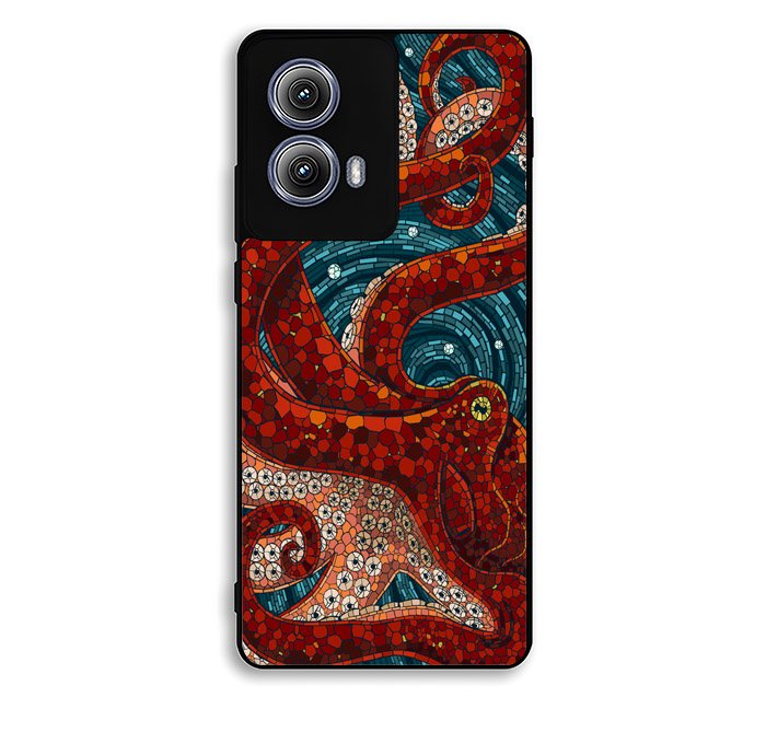 Kraken Octopus Stained Glass Motorola Moto Edge 2024 Case DC3695