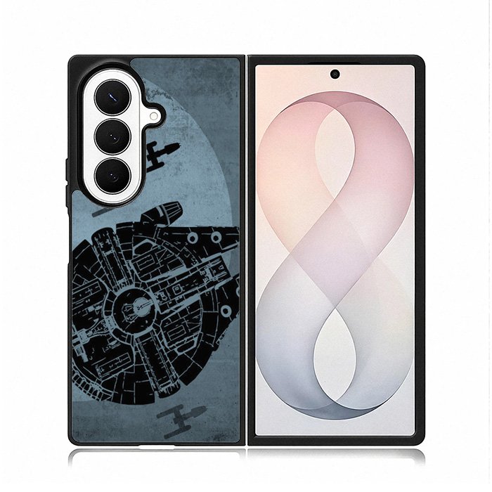 Star Wars Millenium Falcon Blue Samsung Galaxy Z Fold 8 Ultra Case
