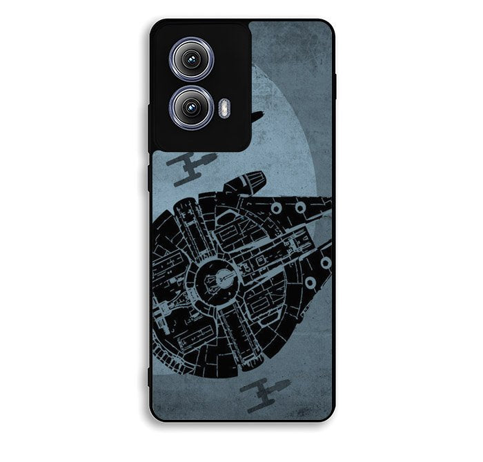 Star Wars Millenium Falcon Blue Motorola Moto Edge 2024 Case DC5034
