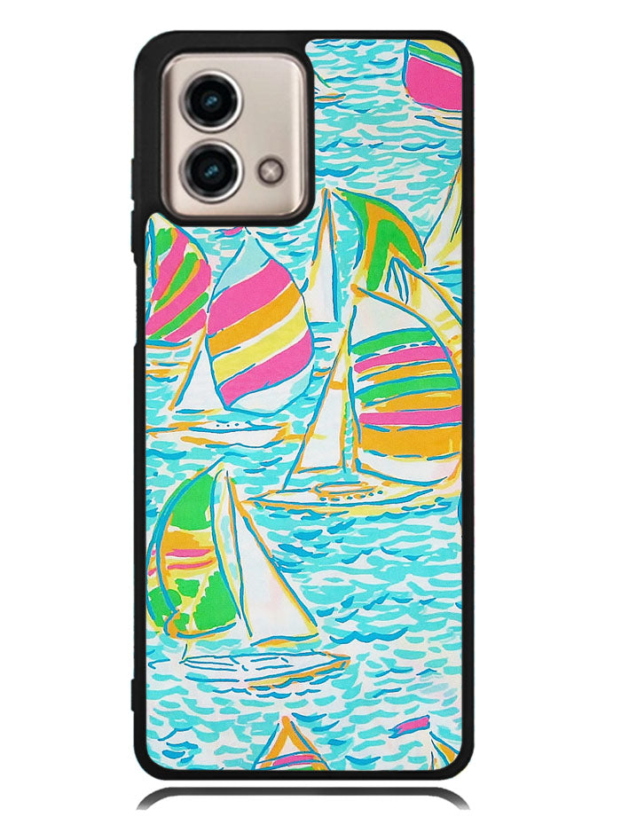 Lilly Pulitzer Sailboat Motorola Moto G Stylus 5G 2023 Case