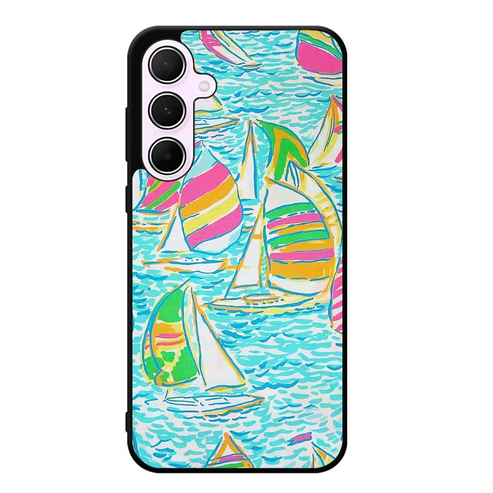 Lilly Pulitzer Sailboat Samsung Galaxy A35 5G Case DC1032