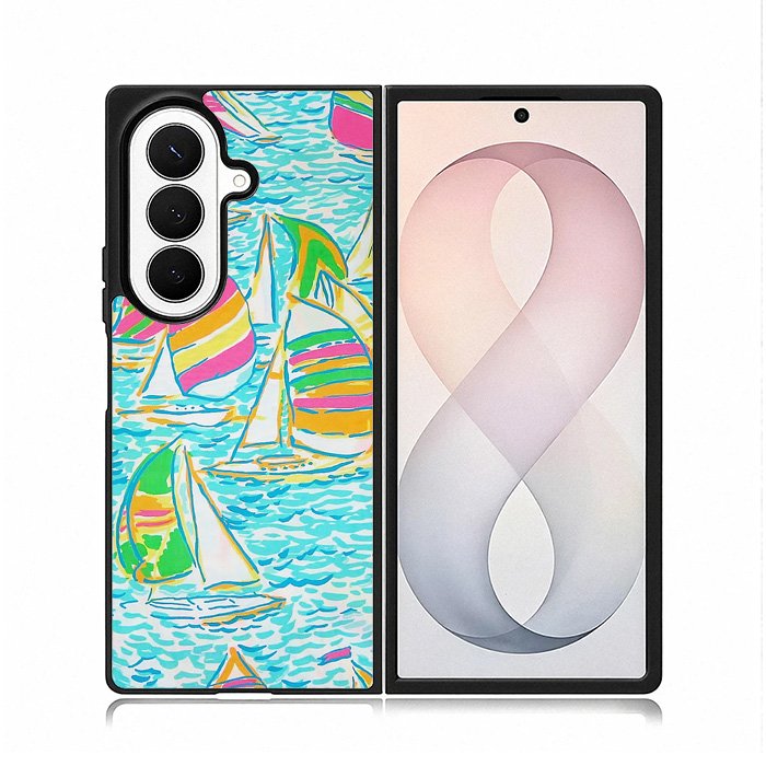 Lilly Pulitzer Sailboat Samsung Galaxy Z Fold 8 Ultra Case DC1032
