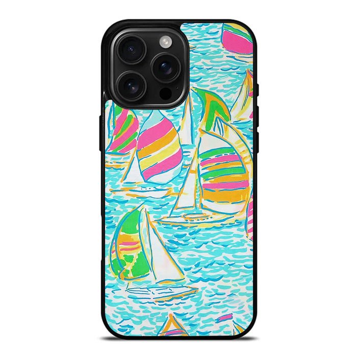 Lilly Pulitzer Sailboat iPhone 16 Pro Case DC1032