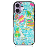 Lilly Pulitzer Sailboat iPhone 16 Case DC1032