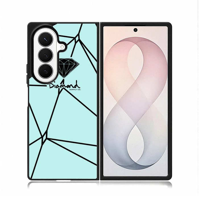 Diamond Supply Co Brilliant Diamond Blue Case Samsung Galaxy Z Fold 8 Ultra Case DC0514