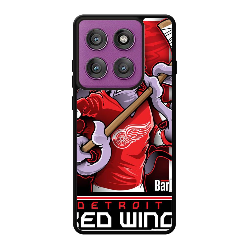 NHL Cartoon Mascout Detroit Red Wings Motorola Moto Edge 60 Pro Case