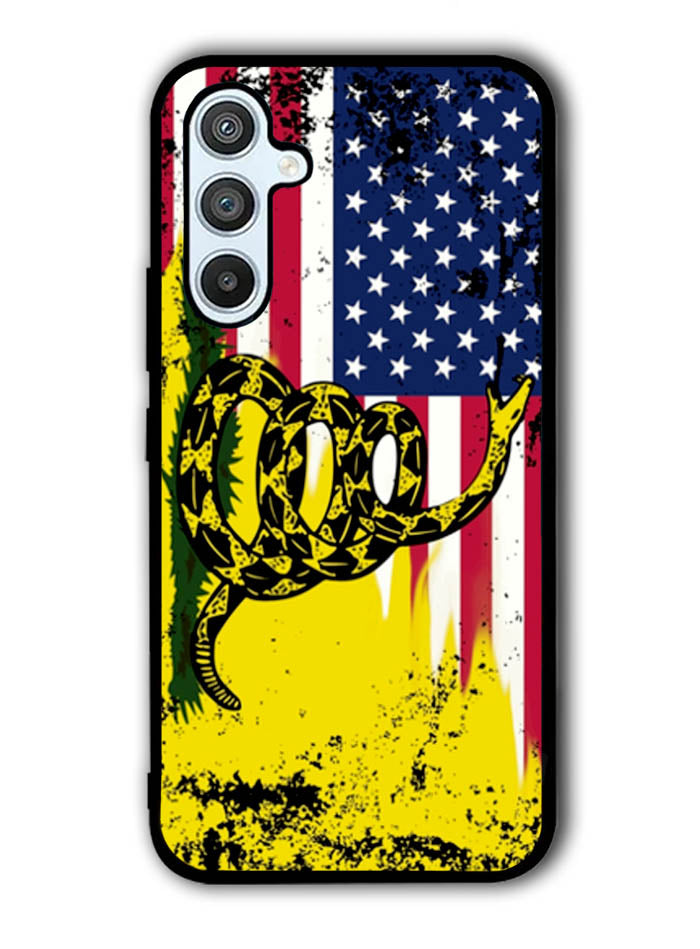 American Gadsden Flag Worn Samsung Galaxy A54 5G Case