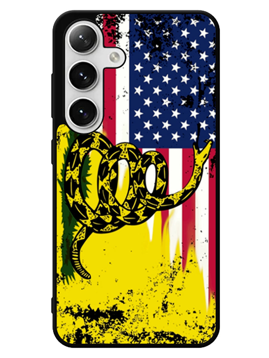 American Gadsden Flag Worn Samsung Galaxy S25 5G Case