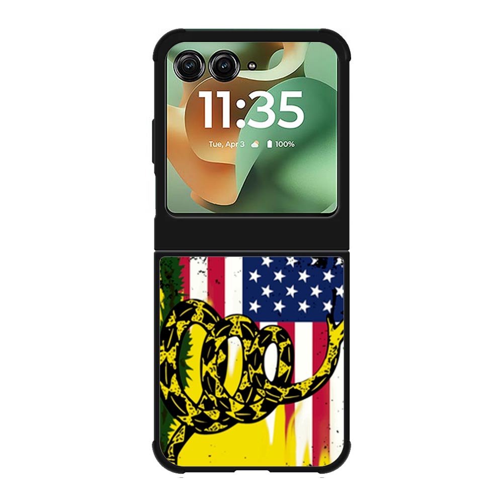 American Gadsden Flag Worn Motorola Moto RAZR 2025 Case