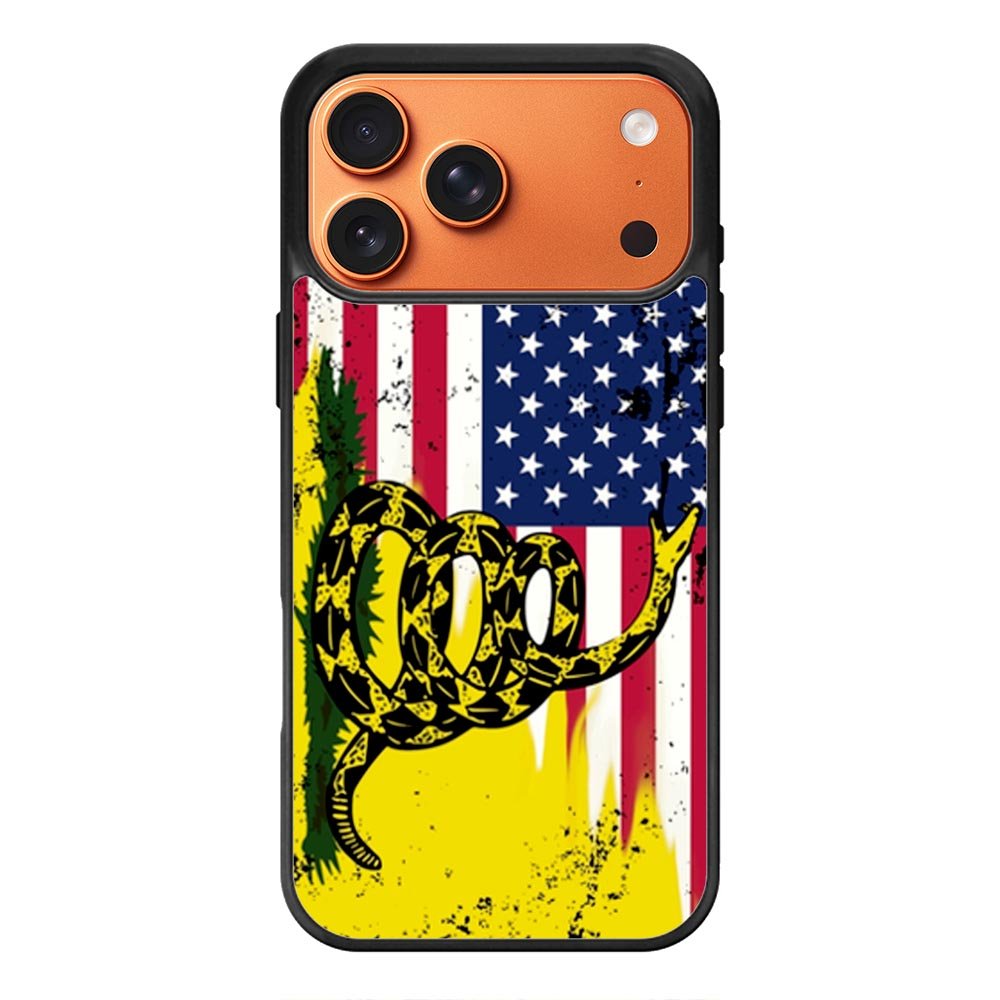 American Gadsden Flag Worn iPhone 18 Pro Case