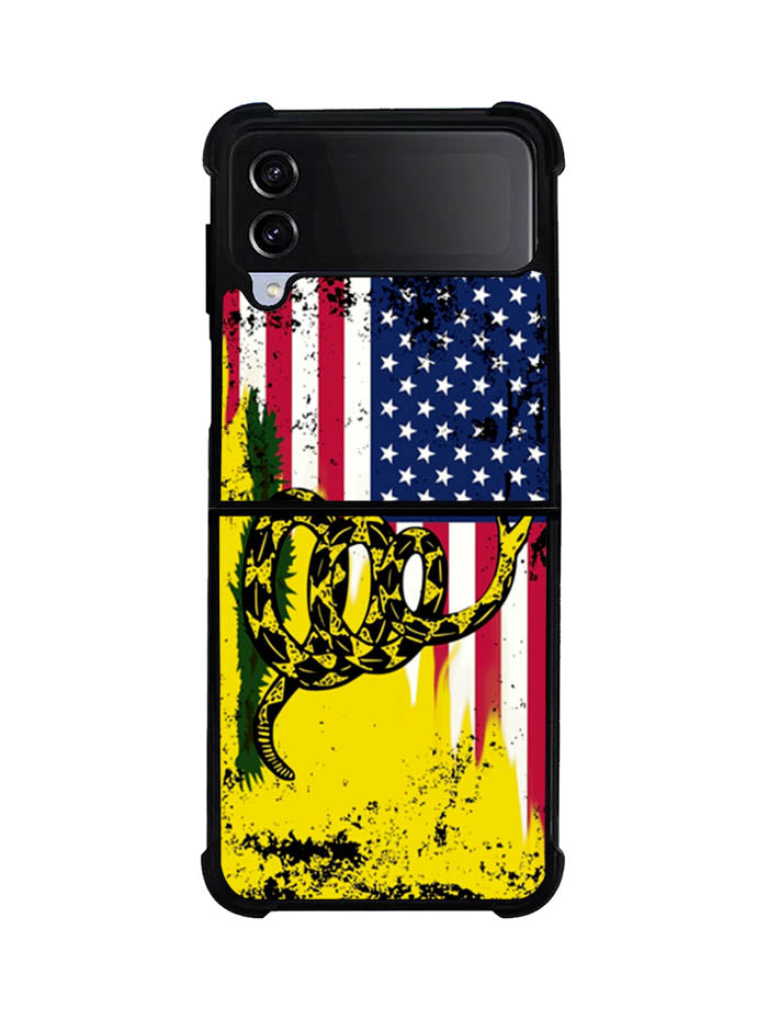American Gadsden Flag Worn Samsung Galaxy Z Flip 4 5G 2022 Case