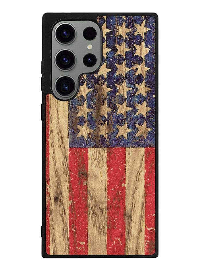 Vintage Patriotic American Flag Samsung Galaxy S23 Ultra 5G Case