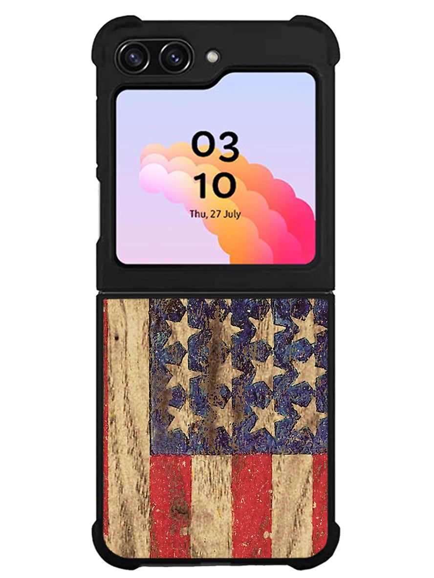 Vintage Patriotic American Flag Samsung Galaxy Z Flip 5 5G 2023 Case