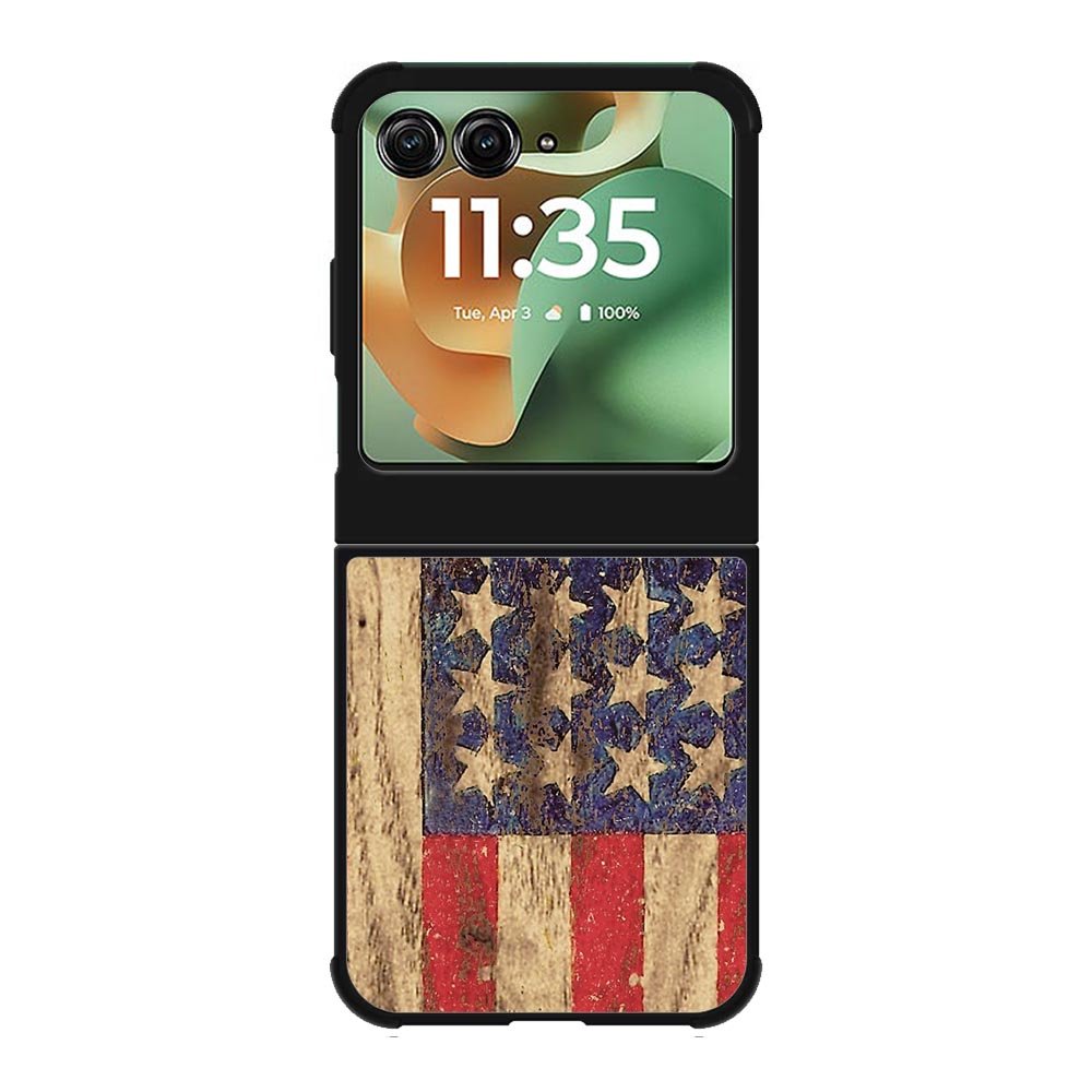 Vintage Patriotic American Flag Motorola Moto RAZR 2025 Case