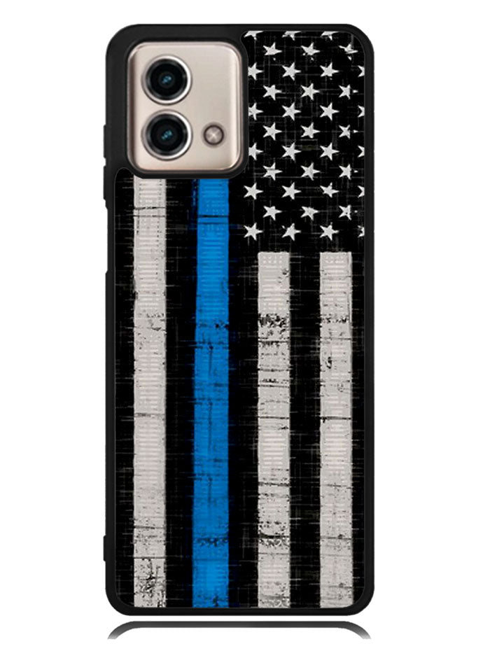 Police Blue Line Flag Motorola Moto G Stylus 5G 2023 Case