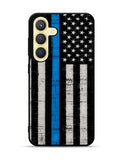 Police Blue Line Flag Samsung Galaxy S24 Plus 5G , Samsung Galaxy S24+ 5G Case