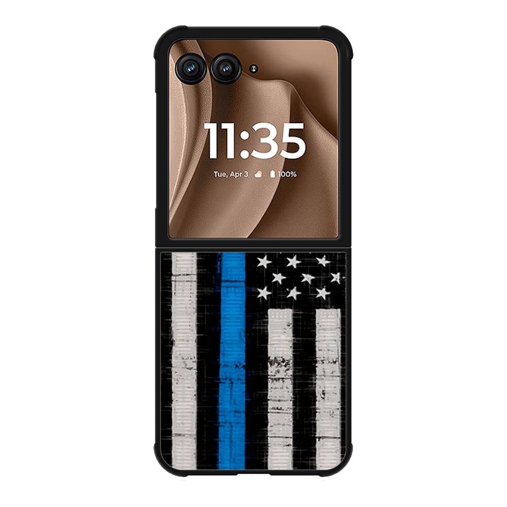 Police Blue Line Flag Motorola Moto RAZR Plus 2025 Case