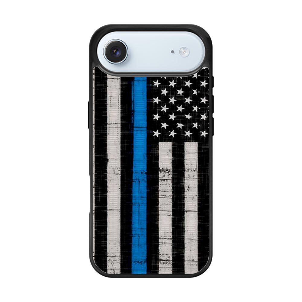 Police Blue Line Flag iPhone Air Case
