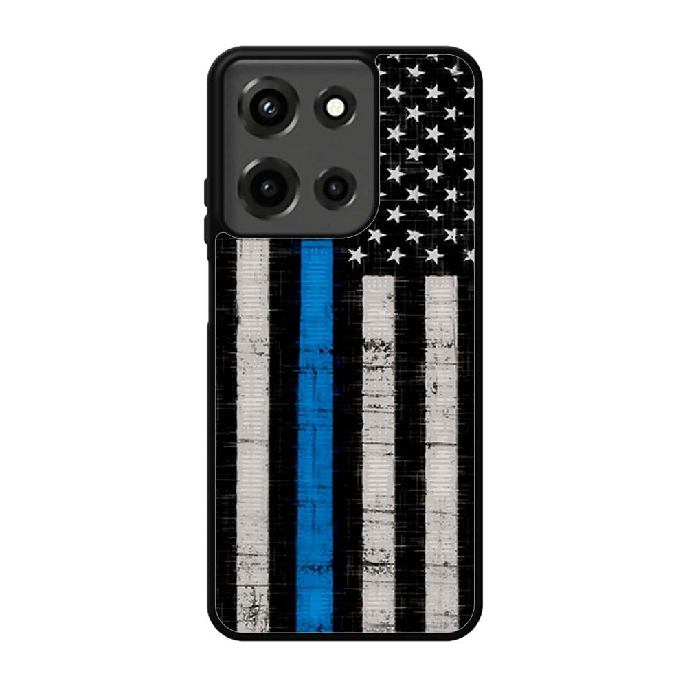 Police Blue Line Flag Motorola Moto G 5G 2025 Case DC5483