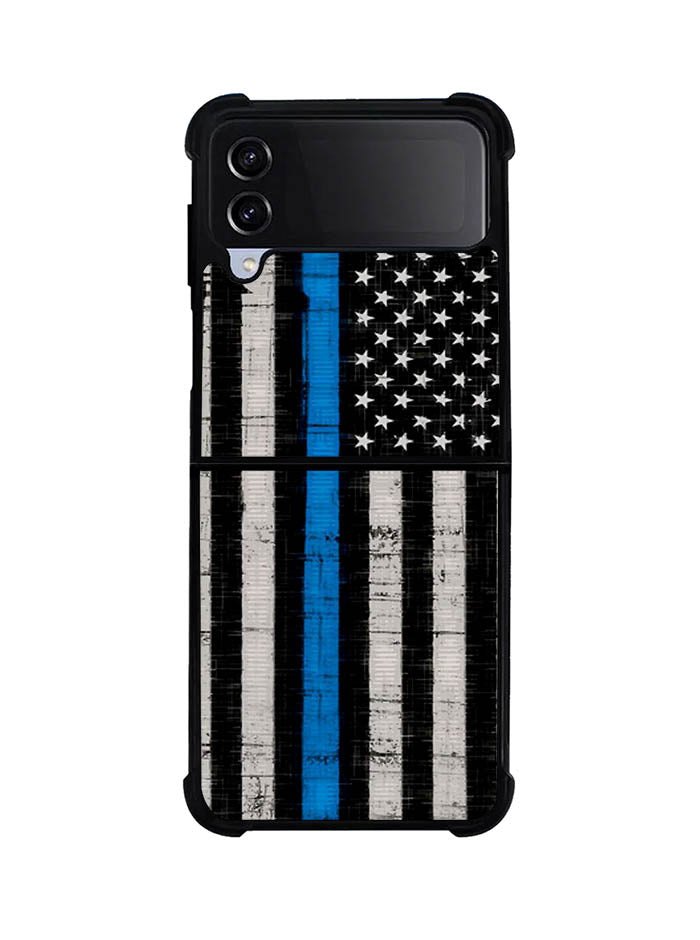 Police Blue Line Flag Samsung Galaxy Z Flip 4 5G 2022 Case