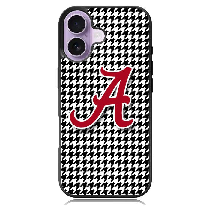 Alabama Houndstooth Crimson Tide iPhone 16 Case DC0050