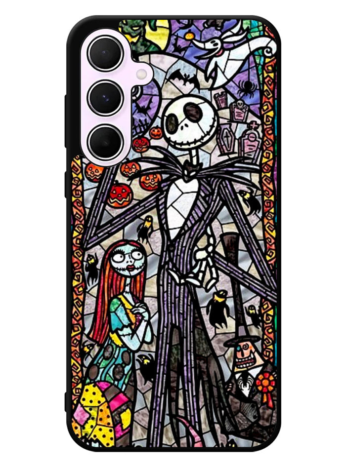 Nightmare Before Christmas Art Glass Samsung Galaxy A55 5G Case