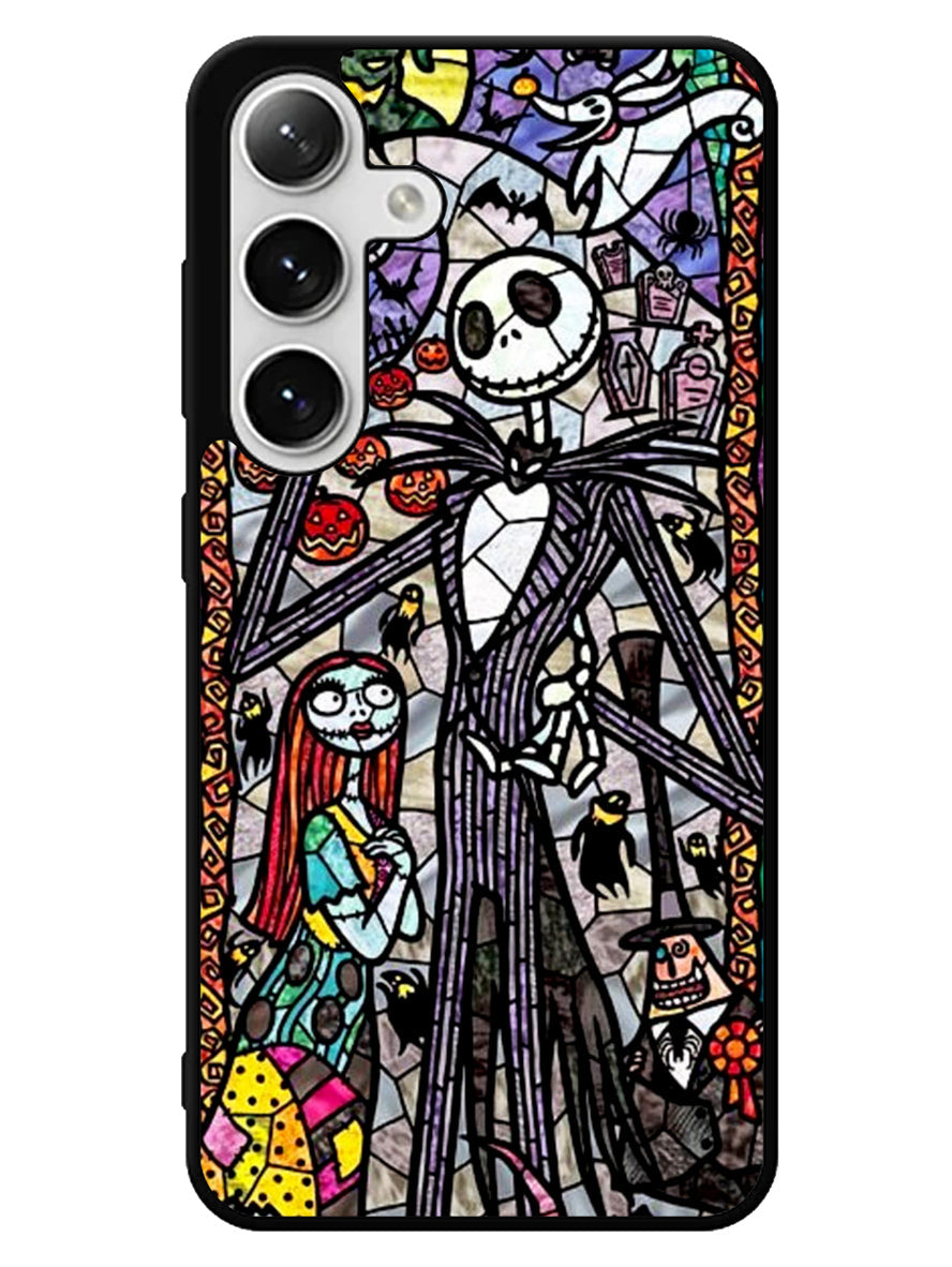 Nightmare Before Christmas Art Glass Samsung Galaxy S25 5G Case