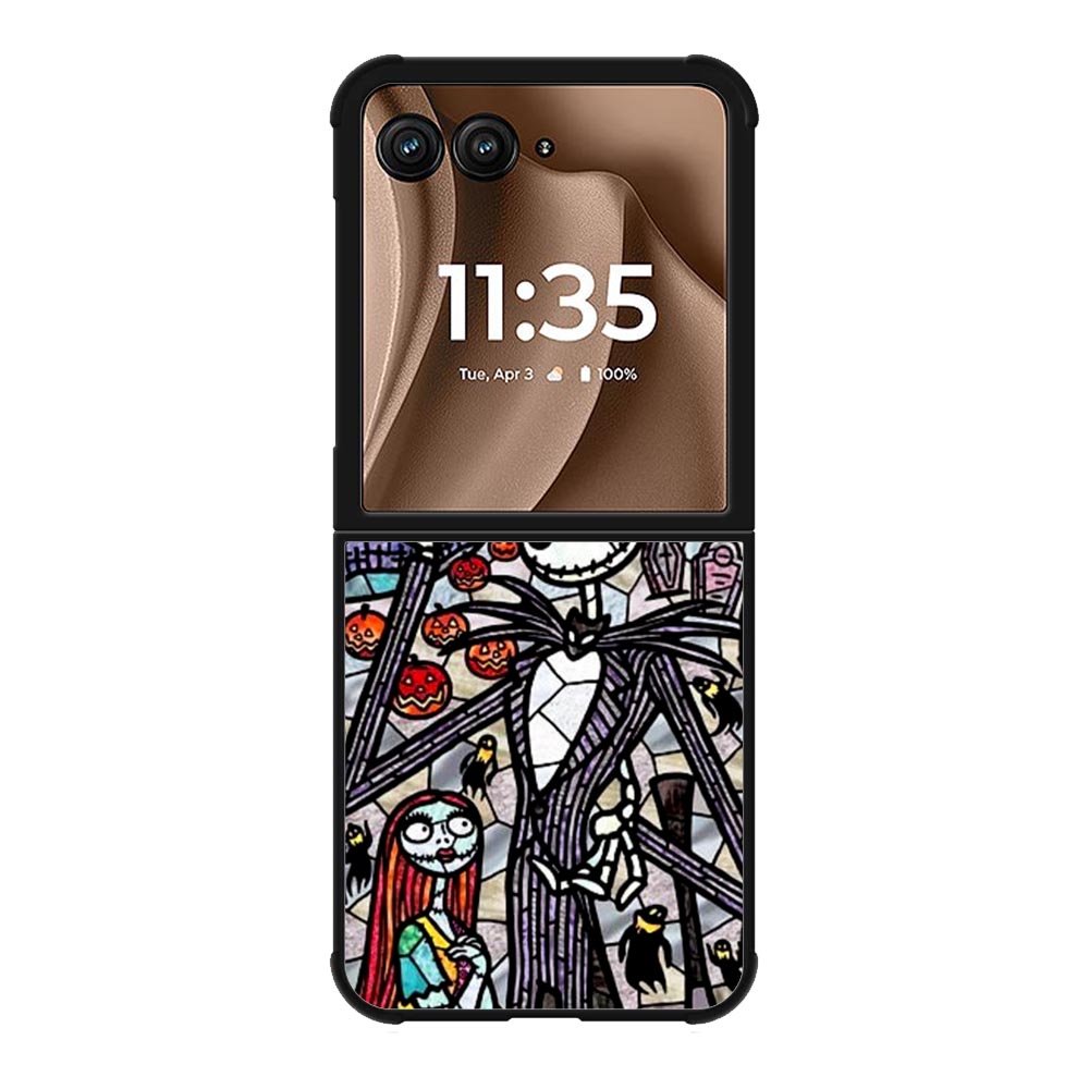 Nightmare Before Christmas Art Glass Motorola Moto RAZR Plus 2025 Case