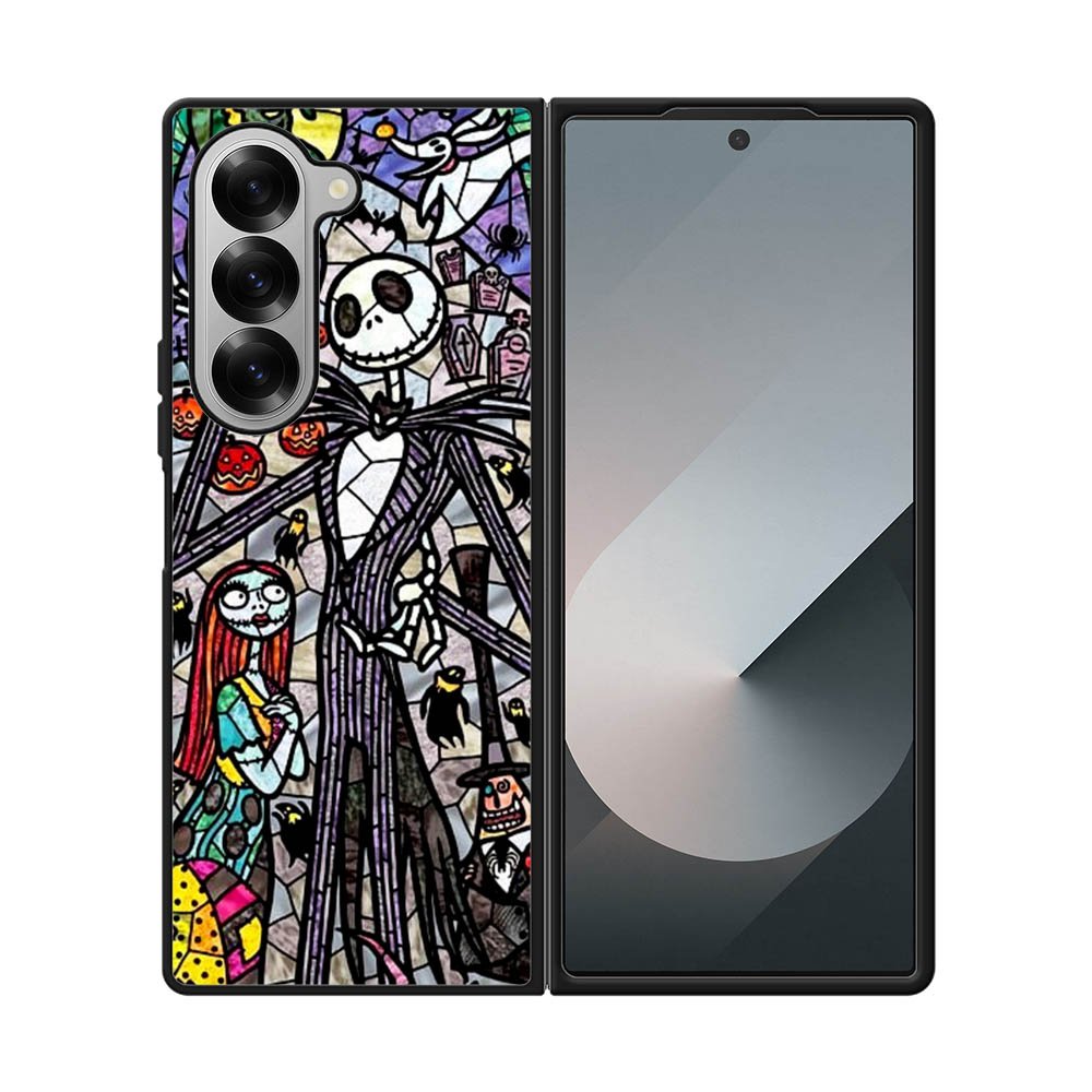 Nightmare Before Christmas Art Glass Samsung Galaxy Z Fold 7 5G Case