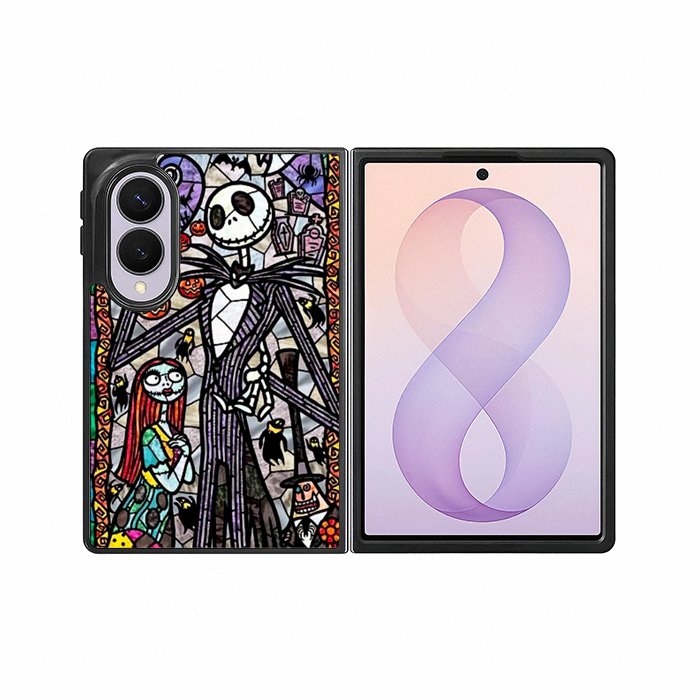 Nightmare Before Christmas Art Glass Samsung Galaxy Z Fold 8 Case DC1284