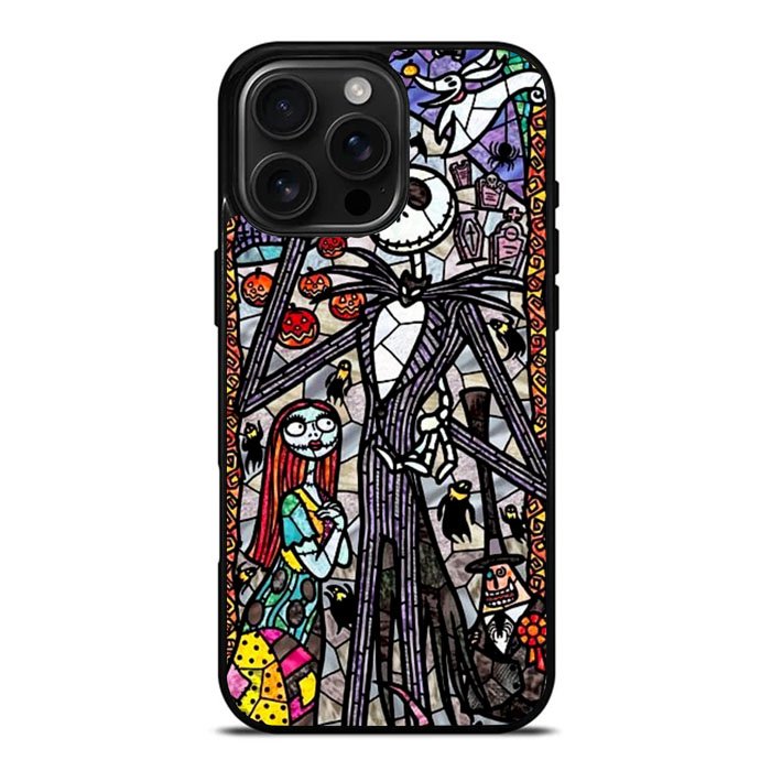 Nightmare Before Christmas Art Glass iPhone 16 Pro Max Case DC1284
