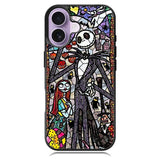 Nightmare Before Christmas Art Glass iPhone 16 Case DC1284