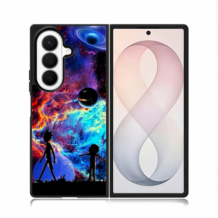 Rick And Morty Flat Samsung Galaxy Z Fold 8 Ultra Case
