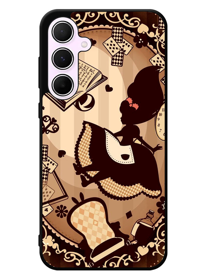 Alice in Wonderland Brown Samsung Galaxy A55 5G Case