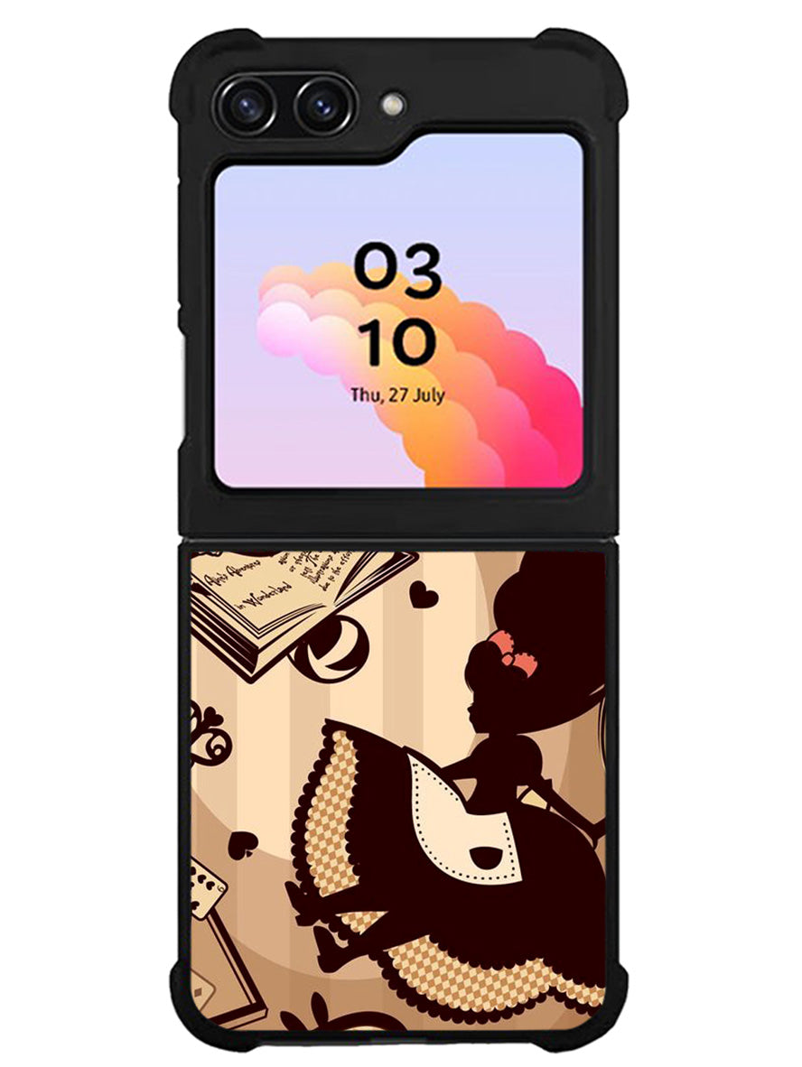 Alice in Wonderland Brown Samsung Galaxy Z Flip 5 5G 2023 Case