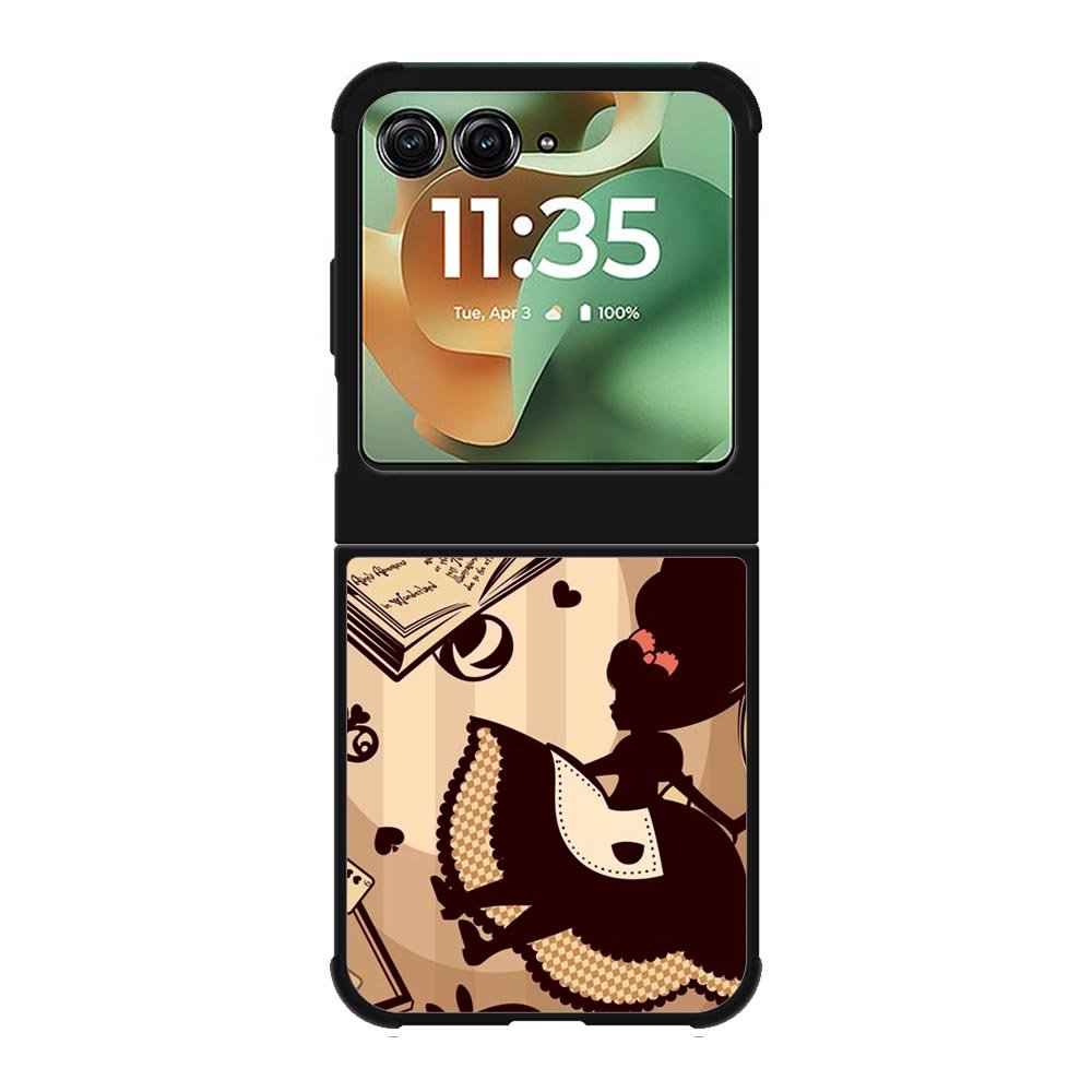 Alice in Wonderland Brown Motorola Moto RAZR 2025 Case