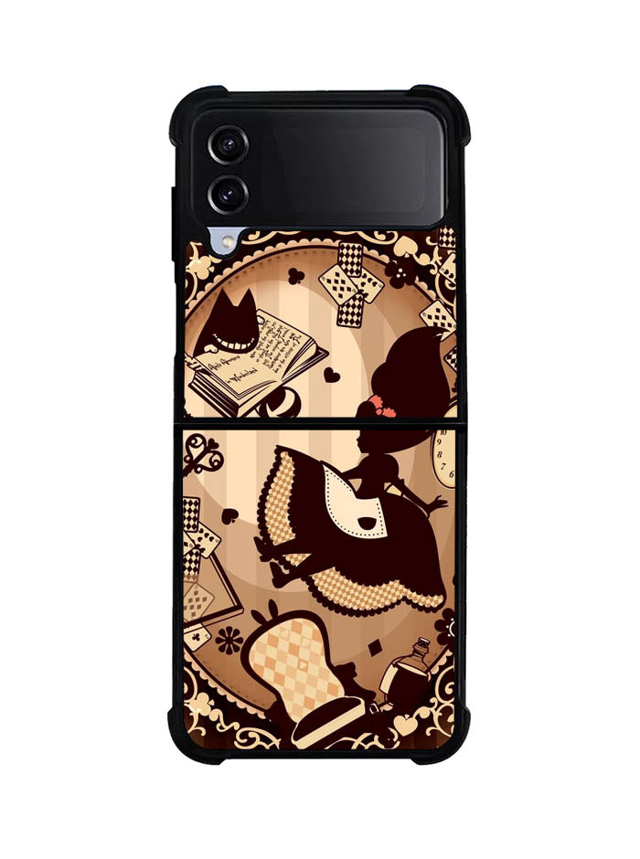Alice in Wonderland Brown Samsung Galaxy Z Flip 4 5G 2022 Case