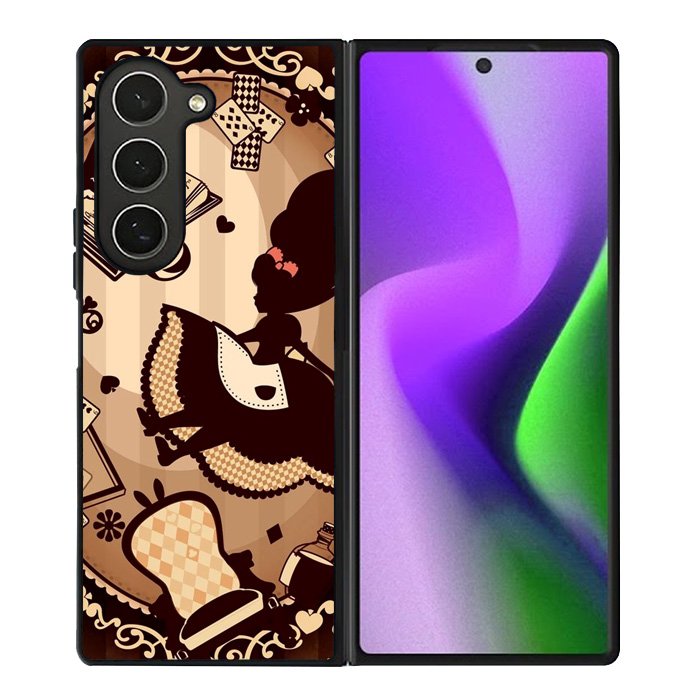 Alice in Wonderland Brown Samsung Galaxy Z Fold 6 Case