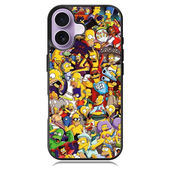 The Simpsons Collage Case iPhone 16 Case DC1878