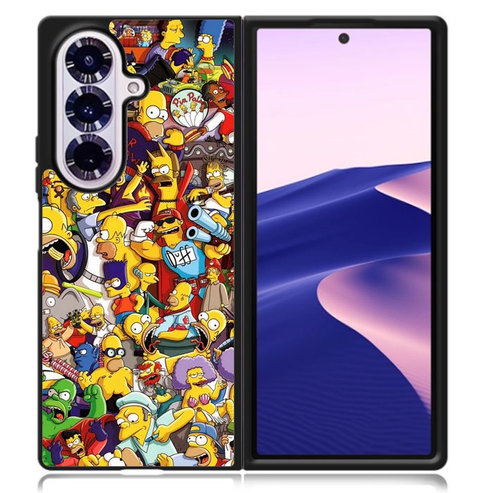 The Simpsons Collage Case Samsung Galaxy Z Fold 7 Case DC1878