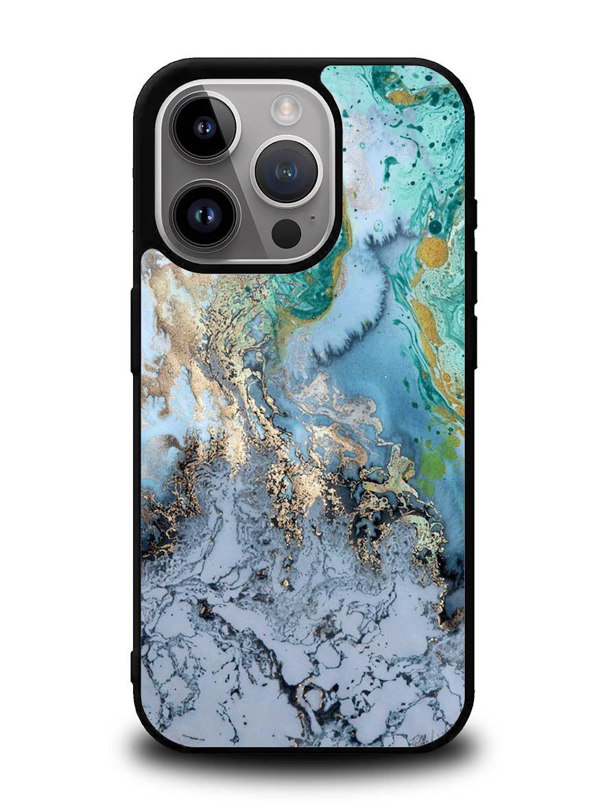 Marble Blue iPhone 15 Pro Case