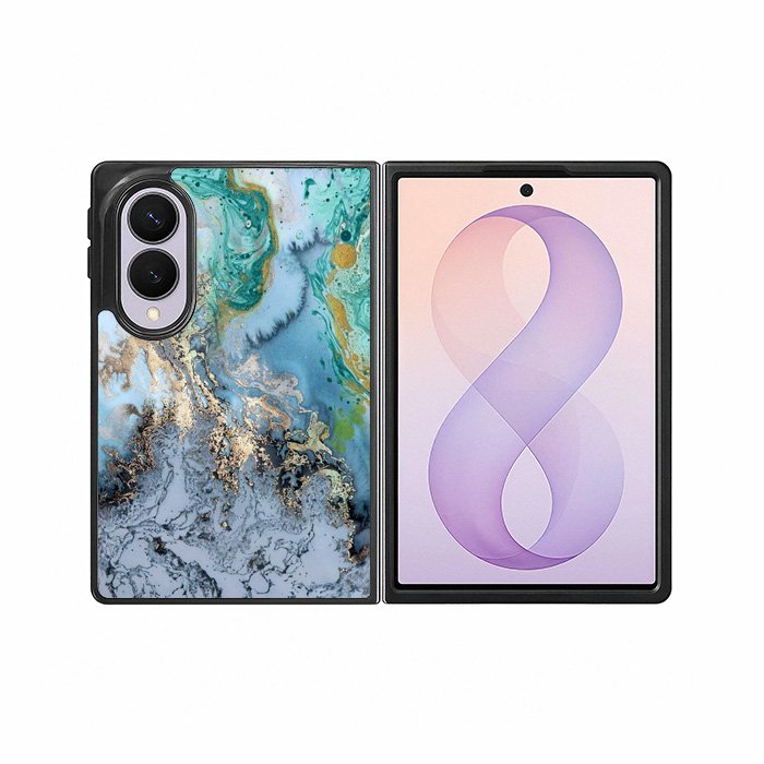 Marble Blue Samsung Galaxy Z Fold 8 Case
