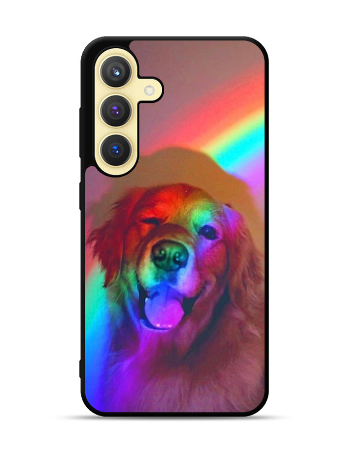 Dog Rainbow Light Samsung Galaxy S24 Plus 5G , Samsung Galaxy S24+ 5G Case