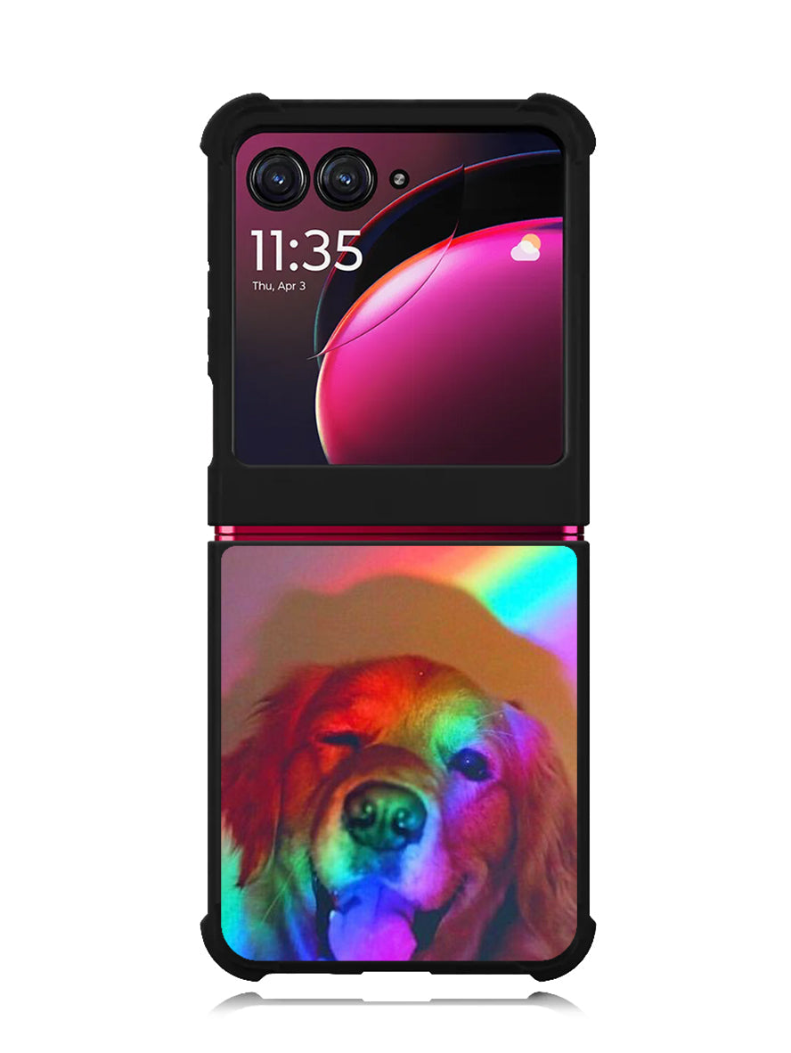 Dog Rainbow Light Motorola Moto Razr Plus 2023 , Moto Razr+ 2023 Case