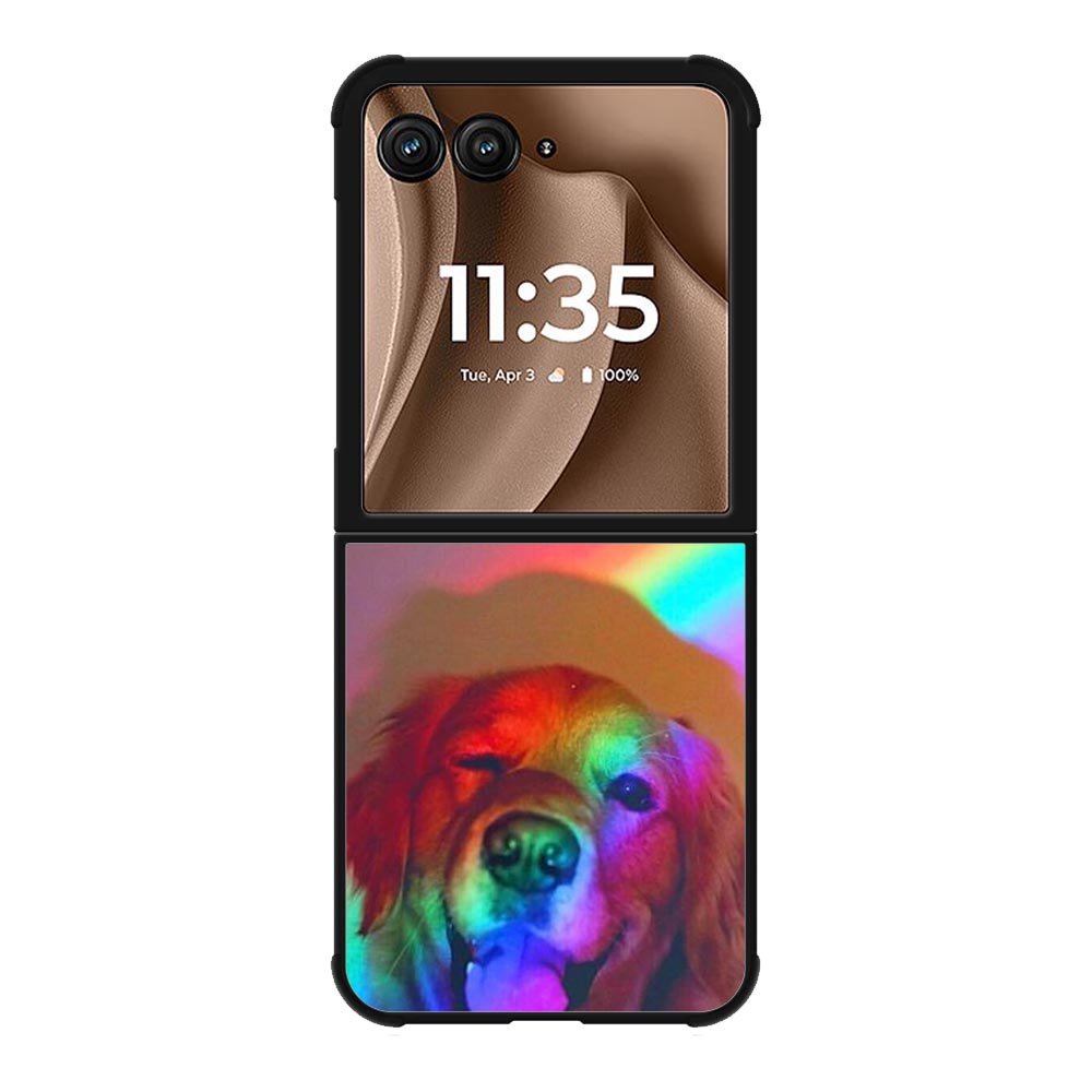 Dog Rainbow Light Motorola Moto RAZR Plus 2025 Case
