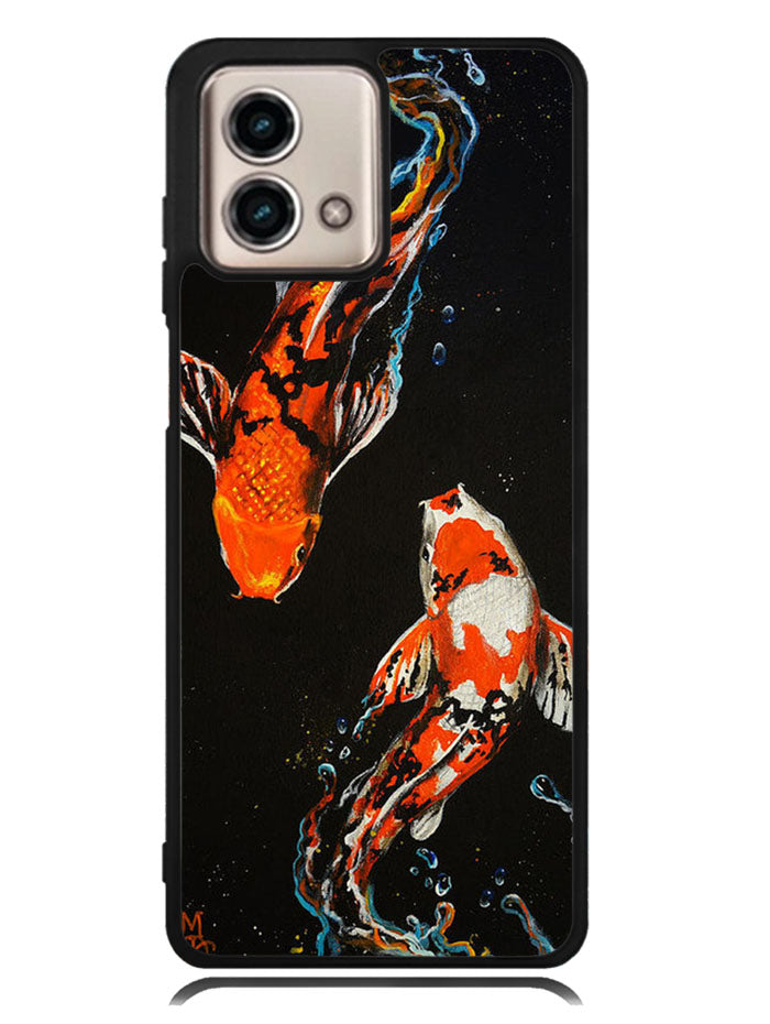 Koi Fish Watercolor Painting Motorola Moto G Stylus 5G 2023 Case