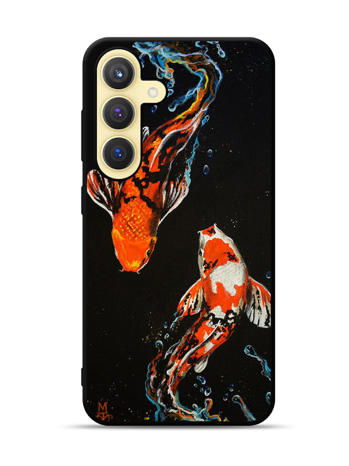Koi Fish Watercolor Painting Samsung Galaxy S24 Plus 5G , Samsung Galaxy S24+ 5G Case