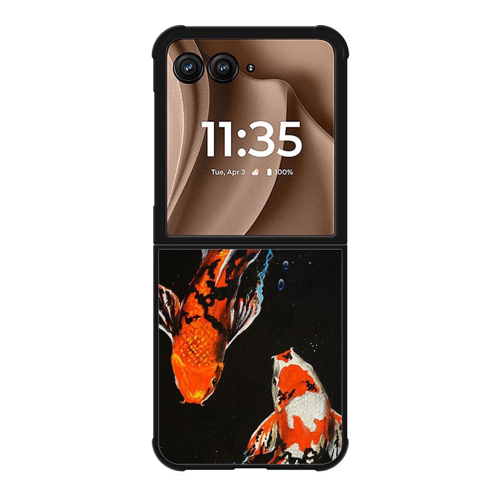 Koi Fish Watercolor Painting Motorola Moto RAZR Plus 2025 Case