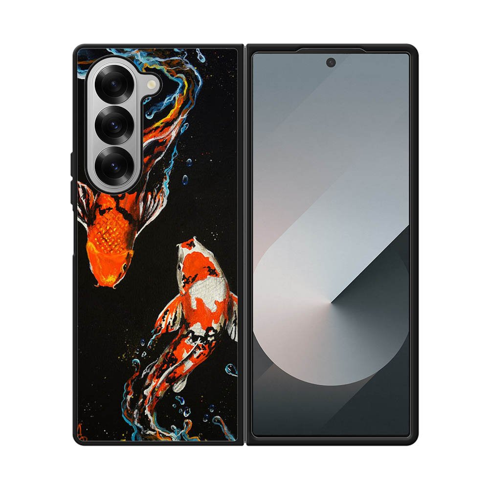 Koi Fish Watercolor Painting Samsung Galaxy Z Fold 7 5G Case