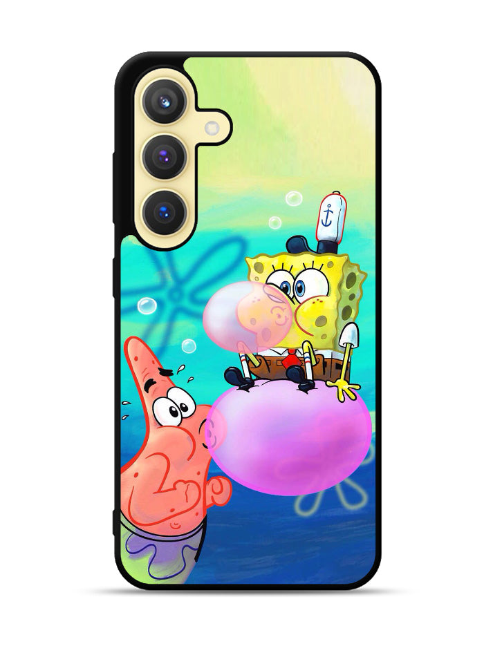 Spongebob X Patrick Bubble Gum Pain Samsung Galaxy S24 Plus 5G , Samsung Galaxy S24+ 5G Case